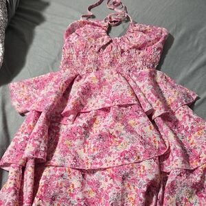 SHEIN Pink Floral Mini Dress